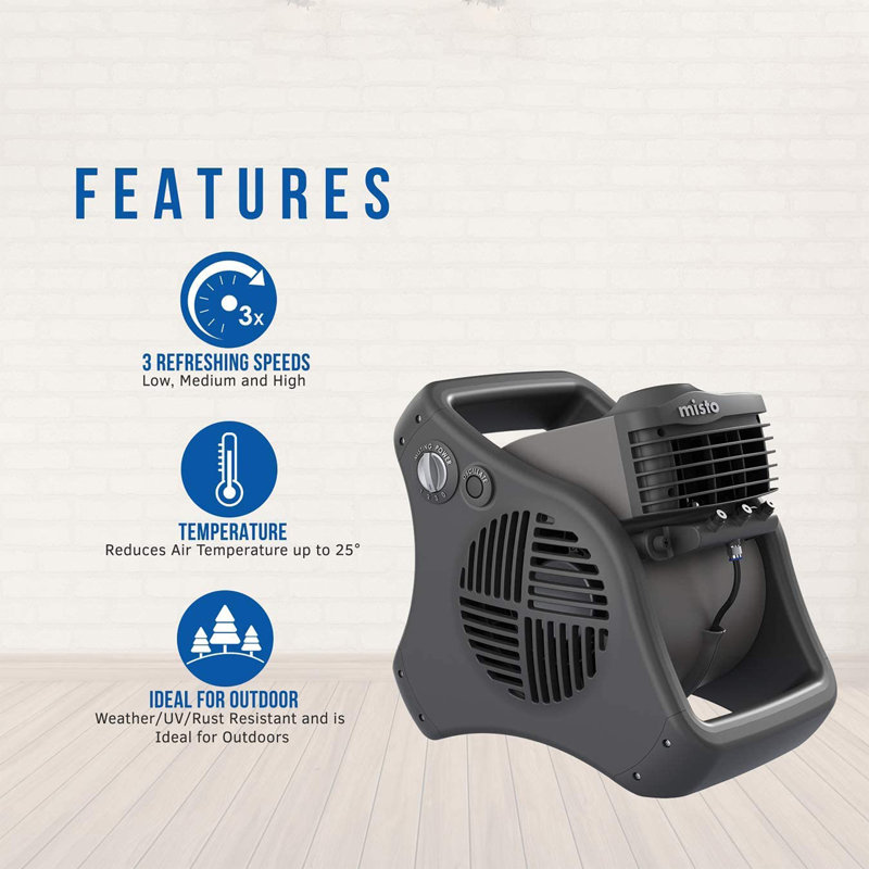 Lasko 7050 Misto 3Speed Outdoor Patio Mister Portable Cooling Water